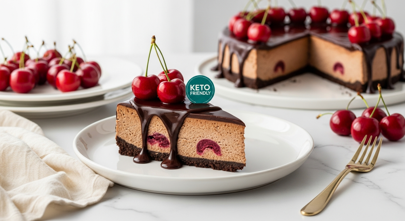Andy Anand Sugar-Free Chocolate Cherry Cheesecake: A Premium Keto & Diabetes-Friendly Dessert