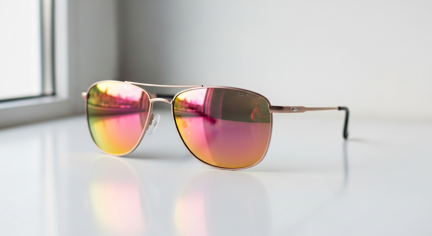 Blenders Rose Theater Polarized Sunglasses: 4.9-Star Rose Gold Mirror Lenses at $59