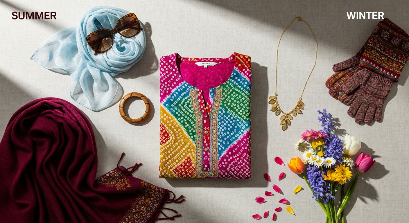 How to Style Your Kalini Bandhani Printed Kurta Set for Every Season & Occasion