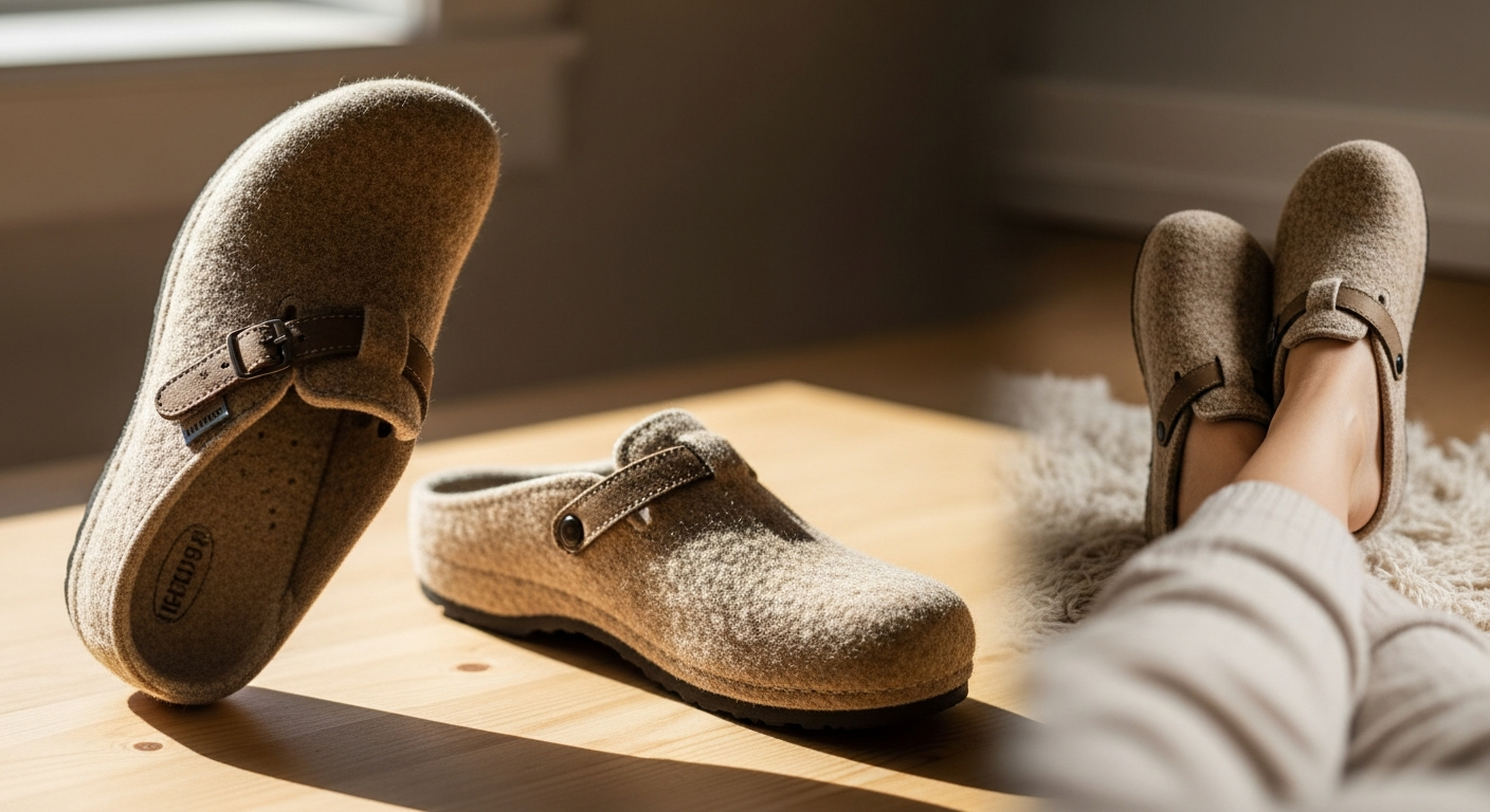 HAFLINGER Grizzly Wool Felt Clogs: Orthopedic Comfort for Chronic Foot Pain Relief