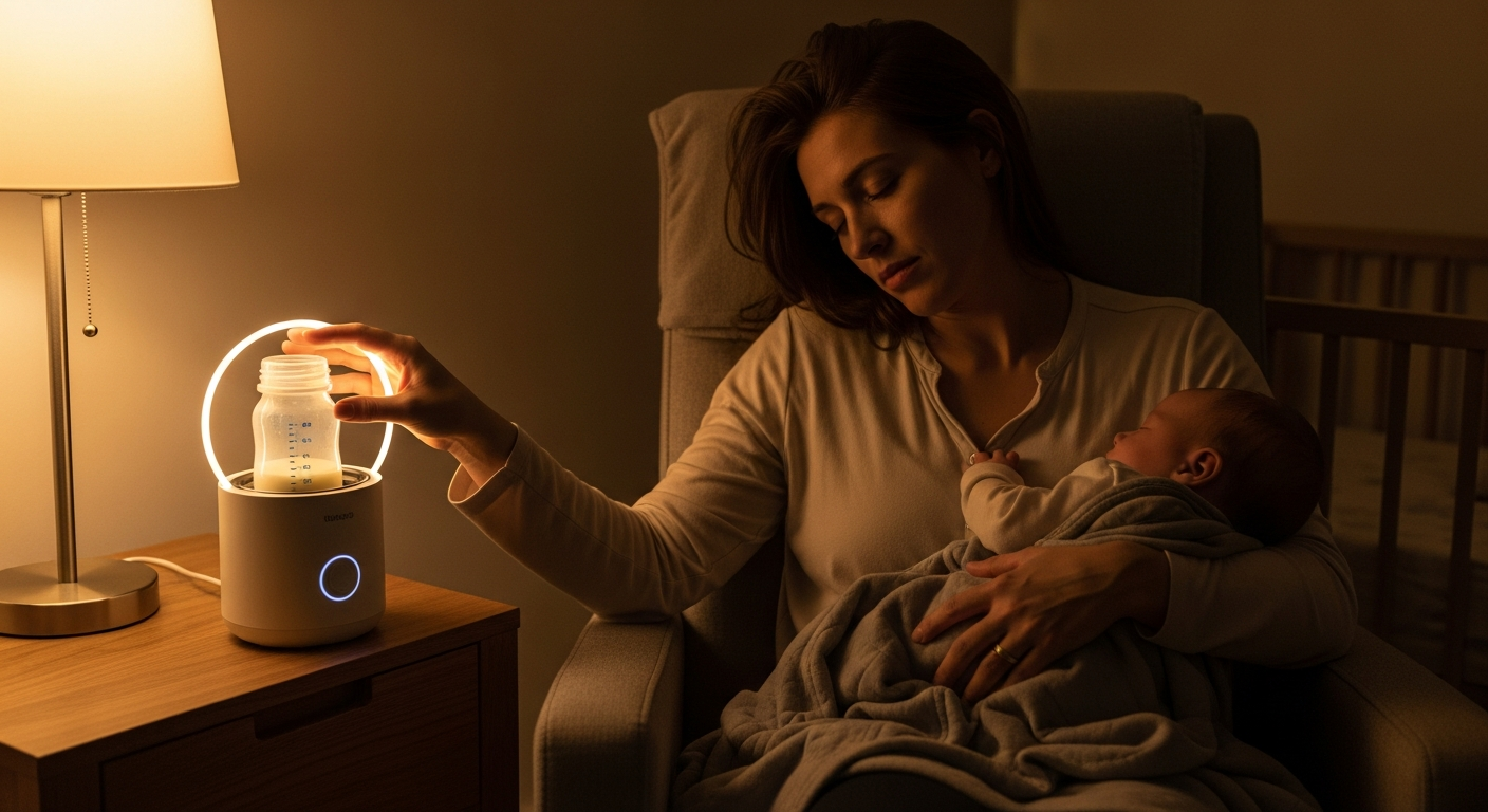 Night Feeding Made Easy: How the Grownsy 10-in-1 Smart Auto-Lift Bottle Warmer Transforms Sleep-Deprived Parenting