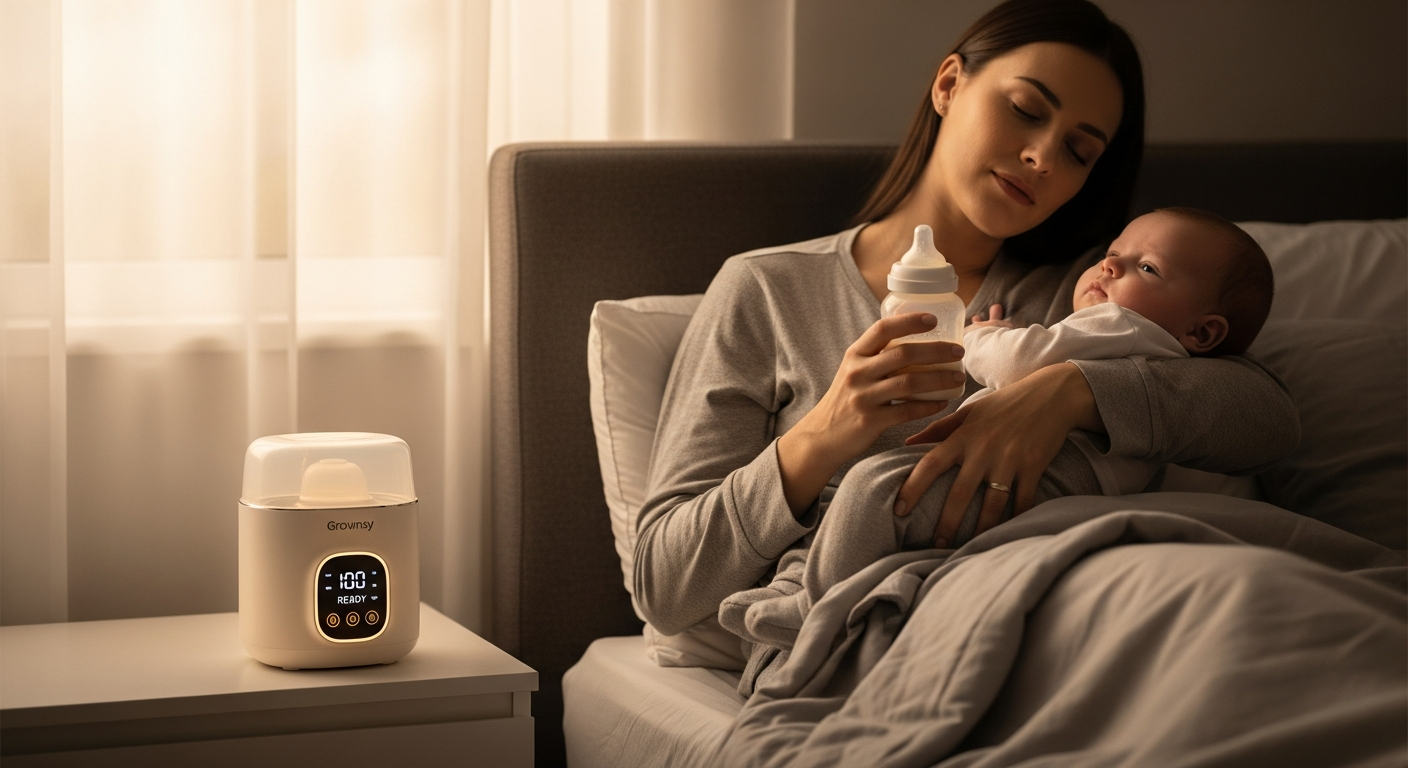 Why Sleep-Deprived Parents Are Switching to the Grownsy 10-in-1 Fast Baby Bottle Warmer: A Hands-Free Feeding Solution