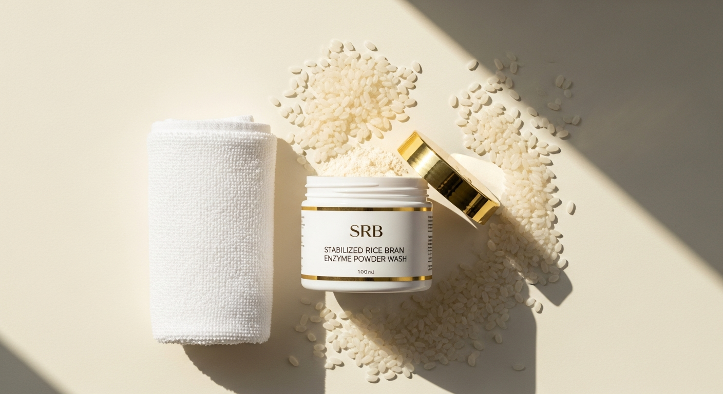 SRB Stabilized Rice Bran Enzyme Powder Wash: Korean Beauty Solution for Acne-Prone and Sensitive Skin