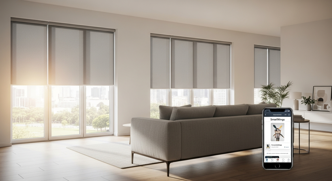 SmartWings Motorized Smart Roller Shades: Energy-Efficient Smart Home Window Automation