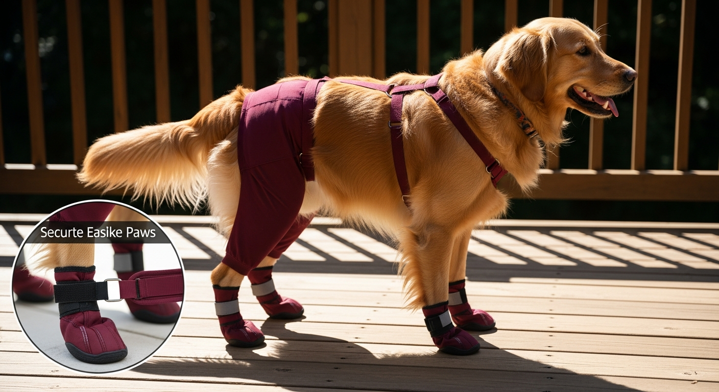 Walkee Paws Deluxe Easy-On Dog Boot Leggings: Stop Losing Boots & Protect Paws