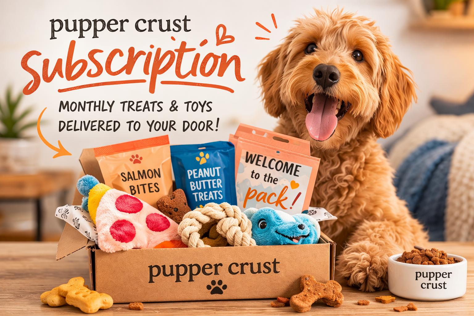 This Pupper Crust Subscription Helps You Deliver Monthly Surprises for Your Dog