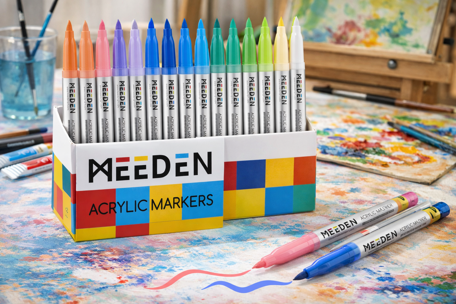 MEEDEN Art Soft Brush Tip Acrylic Paint Marker: How You Create Bold Details And Smooth Brush Strokes